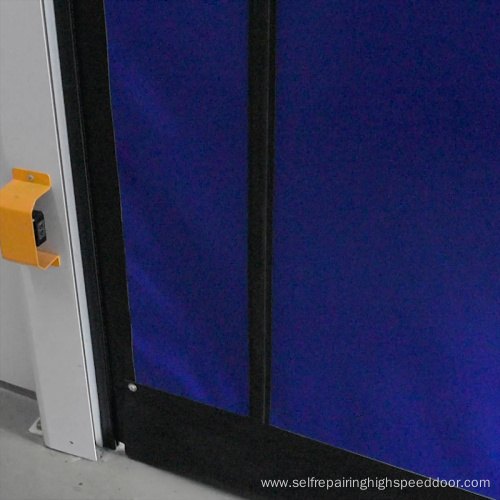 Flexible rapid self-repairing roll-up door